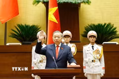 Chủ tịch nước Cộng hoà xã hội chủ nghĩa Việt Nam Tô Lâm tuyên thệ nhậm chức. (Ảnh: Thống Nhất/TTXVN)