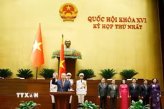 Chủ tịch nước Cộng hoà xã hội chủ nghĩa Việt Nam Tô Lâm tuyên thệ nhậm chức. (Ảnh: Lâm Khánh/TTXVN)
