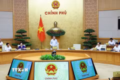 Thủ tướng Lê Minh Hưng chủ trì Phiên họp Chính phủ chuyên đề về xây dựng pháp luật tháng 8 năm 2026. (Ảnh: Dương Giang/TTXVN)