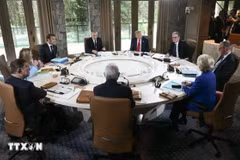 Các đại biểu tham dự Hội nghị thượng đỉnh G7 ở Alberta, Canada ngày 16/6/2025. (Ảnh: The Globe and Mail/TTXVN)