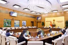 Quang cảnh phiên họp thứ 47 của Ủy ban Thường vụ Quốc hội. (Ảnh: Doãn Tấn/ TTXVN)