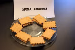 Những chiếc bánh quy "Mona Cookies" được các nhà nghiên cứu Israel phát triển như một phần của thử nghiệm điều trị dị ứng đậu phộng mới. (Ảnh: Trung tâm Y tế Sheba)