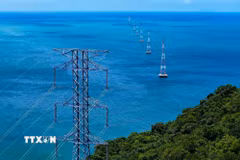Các công trình điện trên địa bàn đặc khu Phú Quốc (An Giang). (Ảnh: TTXVN phát)