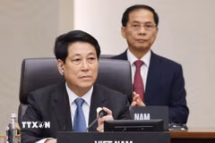 Chủ tịch nước Lương Cường dự Hội nghị Cấp cao Diễn đàn Hợp tác kinh tế châu Á-Thái Bình Dương (APEC) lần thứ 32. (Ảnh: Lâm Khánh/TTXVN)