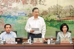 Tổng Bí thư, Chủ tịch nước Tô Lâm, đại biểu Quốc hội thành phố Hà Nội phát biểu. (Ảnh: Doãn Tấn/TTXVN)