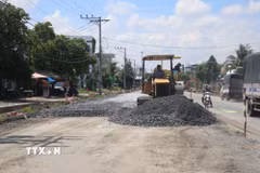 Dự án Đường tỉnh 879C tại Đồng Tháp. Ảnh minh họa. (Ảnh: Công Trí/TTXVN)