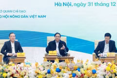 Thủ tướng Phạm Minh Chính đối thoại với nông dân năm 2024. (Ảnh: Dương Giang/TTXVN)
