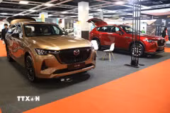 Mẫu xe điện Mazda CX-80. (Ảnh: Viên Luyến/TTXVN)