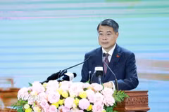 Thủ tướng Lê Minh Hưng phát biểu tại Hội nghị công bố Quy hoạch tỉnh Hưng Yên thời kỳ 2021-2030, tầm nhìn đến năm 2050. (Ảnh: Dương Giang/TTXVN)