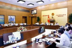 Quang cảnh phiên họp của Ủy ban Thường vụ Quốc hội. (Ảnh: Doãn Tấn/TTXVN)