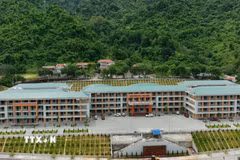 Trường Phổ thông nội trú liên cấp Tiểu học và Trung học cơ sở Phong Thổ vùng biên giới Lai Châu. (Ảnh: Nguyễn Oanh/TTXVN)