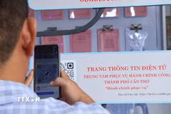 Tính riêng quý 2/2026, Tổ công nghệ số cộng đồng toàn thành phố Cần Thơ đã hướng dẫn người dân thực hiện 5.445 hồ sơ dịch vụ công trực tuyến, 319 lượt thanh toán điện tử trên Cổng Dịch vụ công và mở mới 11.548 tài khoản sử dụng các nền tảng số. (Ảnh: Thu Hiền/TTXVN)