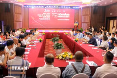 Quang cảnh Diễn đàn Kinh tế tư nhân Việt Nam 2025 - Vòng đối thoại địa phương, Cụm miền núi Đông Bắc Bộ. (Ảnh: Văn Đạt/TTXVN)