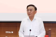 Thường trực Ban Bí thư Trần Cẩm Tú chủ trì Phiên họp thứ nhất Ban Chỉ đạo Trung ương về phát triển văn hóa Việt Nam. (Ảnh: Phương Hoa/ TTXVN)
