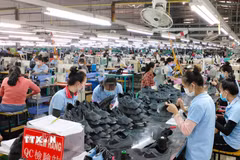 Hoạt động sản xuất tại Công ty trách nhiệm hữu hạn Quốc tế Right Rich (Khu công nghiệp tỉnh Lâm Đồng). (Ảnh minh họa: TTXVN phát)