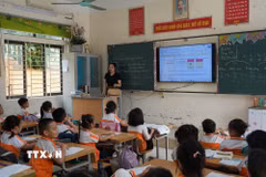Sau sắp xếp, toàn tỉnh Nghệ An còn 295 trường tiểu học. (Ảnh:Bích Huệ/TTXVN)