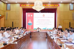 Quang cảnh buổi làm việc. (Ảnh: Phương Hoa/TTXVN)