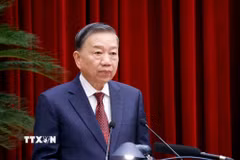 Tổng Bí thư, Chủ tịch nước Tô Lâm phát biểu bế mạc Hội nghị Ban Chấp hành Trung ương Đảng lần thứ 3, khóa XIV. (Ảnh: Thống Nhất/TTXVN)