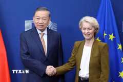 Tổng Bí thư, Chủ tịch nước Tô Lâm gặp Chủ tịch Ủy ban châu Âu Ursula von der Leyen. (Ảnh: Thống Nhất/TTXVN)
