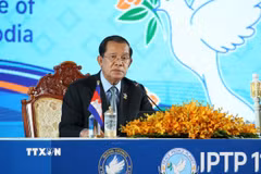 Ông Hun Sen, Chủ tịch Đảng Nhân dân Campuchia, Chủ tịch Thượng viện Campuchia. (Ảnh: Huỳnh Thảo/TTXVN)