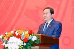 Chủ tịch Quốc hội Trần Thanh Mẫn phát biểu khai mạc và chỉ đạo Diễn đàn. (Ảnh: Doãn Tấn/TTXVN)
