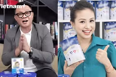 Biên tập viên Quang Minh và MV Vân Hugo bị xử phạt do sai phạm trong quảng cáo. (Ảnh chụp màn hình)