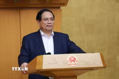 Thủ tướng Phạm Minh Chính chủ trì Phiên họp Chính phủ Thường kỳ tháng 1/2026 trực tuyến với các địa phương. (Ảnh: Dương Giang/TTXVN)