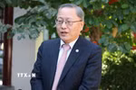 Ông Trương Kiến Quốc cho rằng chuyến thăm cũng tạo điều kiện thúc đẩy hợp tác kinh tế theo hướng nâng cao chất lượng, mở rộng sang các lĩnh vực mới như kết nối hạ tầng, trí tuệ nhân tạo (AI), kinh tế số, năng lượng sạch... (Ảnh: Quang Hưng/TTXVN)