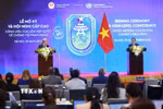 Thủ tướng Chính phủ Phạm Minh Chính cùng Tổng Thư ký Liên hợp quốc António Guterres gặp gỡ báo chí tại Lễ mở ký và Hội nghị cấp cao Công ước của Liên hợp quốc về chống tội phạm mạng. (Ảnh: Dương Giang/TTXVN)