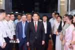 Chủ tịch nước Lương Cường đến dự Lễ tôn vinh, trao danh hiệu Nông dân Việt Nam xuất sắc và Nhà khoa học của nhà nông năm 2025. (Ảnh: Lâm Khánh/TTXVN)