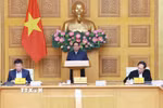 Thủ tướng Phạm Minh Chính chủ trì Phiên họp thứ tư của Ban Chỉ đạo rà soát, xử lý vướng mắc trong hệ thống văn bản quy phạm pháp luật. (Ảnh: Dương Giang/TTXVN)