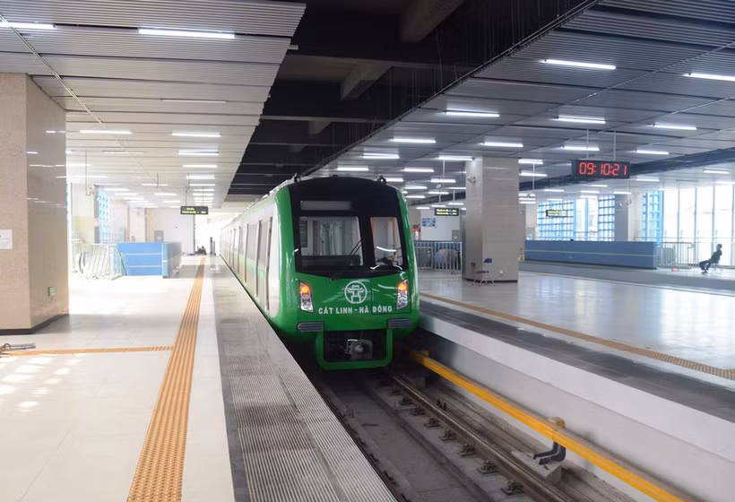 Dự án đường sắt đô thị Cát Linh-Hà Đông vẫn chưa thể đưa vào khai thác vận hành thương mại. (Ảnh: Việt Hùng/Vietnam+)