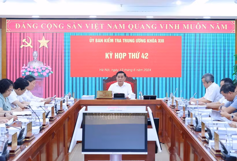 Ủy ban Kiểm tra Trung ương khóa XIII họp Kỳ thứ 42. (Ảnh: Phương Hoa/TTXVN)