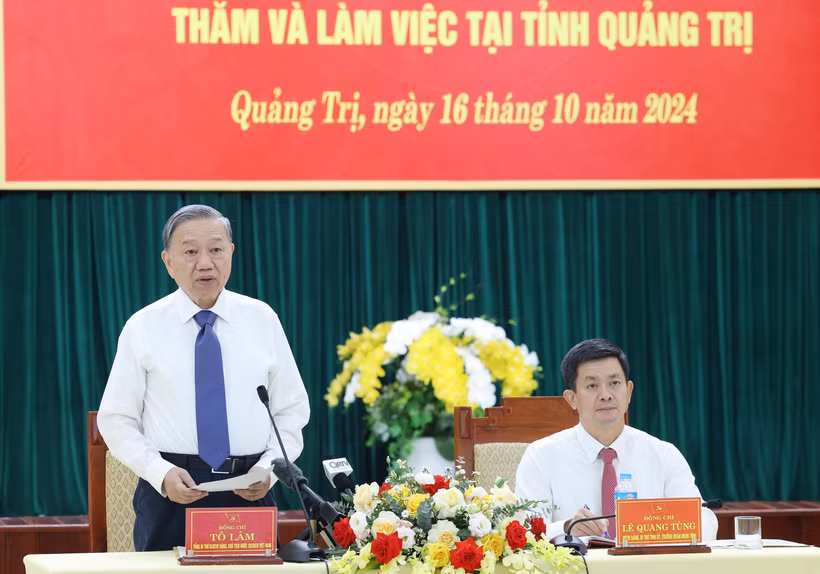Tổng Bí thư, Chủ tịch nước Tô Lâm phát biểu kết luận. (Ảnh: Lâm Khánh/TTXVN)