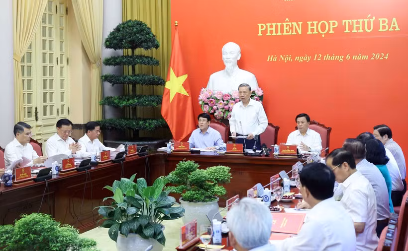 Chủ tịch nước Tô Lâm phát biểu chỉ đạo. (Ảnh: Nhan Sáng/TTXVN)