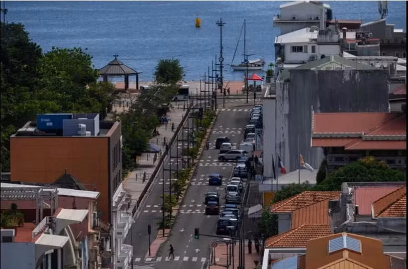 Một con phố ở Fort-de-France, trên đảo Martinique thuộc Pháp ở vùng Caribe vào ngày 25/9/2024. (Nguồn: AFP)