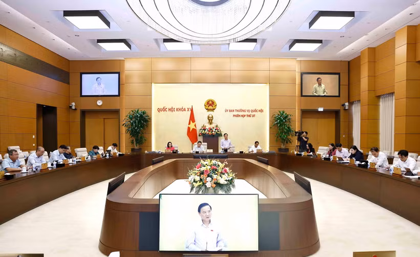 Ủy ban Thường vụ Quốc hội cho ý kiến về công tác tiếp công dân, giải quyết khiếu nại, tố cáo về hành chính năm 2024. (Ảnh: Doãn Tấn/TTXVN)
