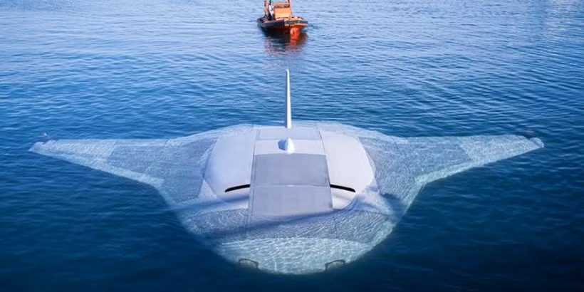 Nguyên mẫu tàu ngầm không người lái Manta Ray (UUV). (Ảnh: Asia Today)