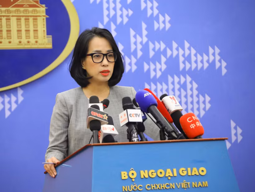 Người Phát ngôn Bộ Ngoại giao Phạm Thu Hằng. (Ảnh: Văn Điệp/TTXVN)