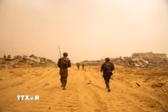 Binh sĩ Israel được triển khai tại Dải Gaza. (Ảnh: THX/TTXVN)