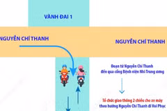 Hà Nội điều chỉnh giao thông Vành đai 1 đoạn thi công cầu vượt Nguyễn Chí Thanh 