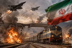 Tuyến đường sắt chiến lược của Iran bị tập kích dữ dội 