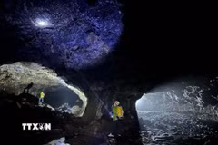 Hệ thống hang động núi lửa với những dấu tích địa chất đặc trưng tại Công viên Địa chất toàn cầu UNESCO Đắk Nông (tỉnh Lâm Đồng). (Ảnh: TTXVN phát)