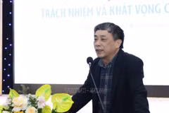 Nhà văn Nguyễn Bình Phương, Phó Chủ tịch Hội Nhà văn Việt Nam. (Ảnh: Đức Phương/TTXVN)