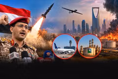 Lực lượng Houthi tấn công nhiều cơ sở hạ tầng trọng yếu của Saudi Arabia