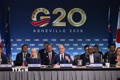 Hội nghị Bộ trưởng Tài chính và Thống đốc Ngân hàng Trung ương G20 ở Asheville, bang North Carolina, Mỹ ngày 1/9/2026. (Ảnh: AA/TTXVN phát)