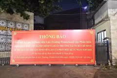 Thông báo thu hồi Ký túc xá sinh viên Lào-nơi trường Pennschool thuê làm cơ sở trên đường Ba Tháng Hai, tối 24/8. (Ảnh minh họa)