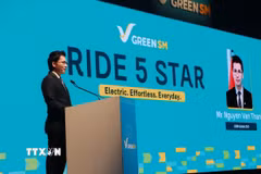 Ông Nguyễn Văn Thanh, Tổng Giám đốc Toàn cầu Green SM phát biểu tại lễ khai mạc. (Ảnh: Quang Trung/TTXVN)