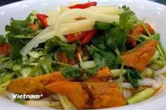 Cận cảnh một bát bún cá tại Hưng Yên. (Ảnh: Vietnam+)