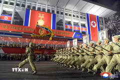 Lễ diễu hành kỷ niệm 73 năm Ngày Chiến thắng tại Bình Nhưỡng, Triều Tiên ngày 27/7/2026. (Ảnh: Yonhap/TTXVN phát)